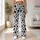 Black White Spotted Motif For Yoga Pilates And Everyday Activewear Style Leggings - 10