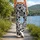 Black White Spotted Motif For Yoga Pilates And Everyday Activewear Style Leggings - 12