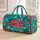 Watermelon and Tropical Leaves in Aqua for Seaside Summer Travel Getaways and Beach Picnics Quilted Weekend Bag - 1