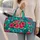 Watermelon and Tropical Leaves in Aqua for Seaside Summer Travel Getaways and Beach Picnics Quilted Weekend Bag - 2