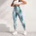 Teal Peacock Feathers for Yoga, Pilates, Travel, and Everyday Style Leggings - 6