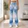 Blue Gray Sky Cloud Wash for Yoga Pilates Travel and Everyday Athleisure Wear Women Leggings - 10