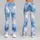 Blue Gray Sky Cloud Wash for Yoga Pilates Travel and Everyday Athleisure Wear Women Leggings - 9