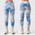 Blue Gray Sky Cloud Wash for Yoga Pilates Travel and Everyday Athleisure Wear Women Leggings - 1