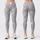 Silver Gray Tiny Blooms And Geometric Lattice For Yoga Pilates And Everyday Athleisure Leggings - 3
