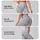 Silver Gray Tiny Blooms And Geometric Lattice For Yoga Pilates And Everyday Athleisure Leggings - 2