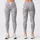 Silver Gray Tiny Blooms And Geometric Lattice For Yoga Pilates And Everyday Athleisure Leggings - 1