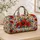 Red Poppy, Wheat and Berry Garden for Relaxed Weekend Getaways and Autumn Travel Quilted Weekend Bag - 4