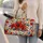 Red Poppy, Wheat and Berry Garden for Relaxed Weekend Getaways and Autumn Travel Quilted Weekend Bag - 2