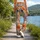 Peach and Navy Wildflower Blooms for Yoga, Pilates and Everyday Wellness for Women Leggings - 12