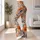 Peach and Navy Wildflower Blooms for Yoga, Pilates and Everyday Wellness for Women Leggings - 11