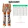 Peach and Navy Wildflower Blooms for Yoga, Pilates and Everyday Wellness for Women Leggings - 7