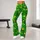 Golden Stars on Vivid Green for Yoga Pilates Commutes and Everyday Active Style Leggings - 11