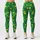 Golden Stars on Vivid Green for Yoga Pilates Commutes and Everyday Active Style Leggings - 3