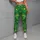Golden Stars on Vivid Green for Yoga Pilates Commutes and Everyday Active Style Leggings - 4