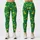 Golden Stars on Vivid Green for Yoga Pilates Commutes and Everyday Active Style Leggings - 1