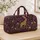 Golden Giraffes Beneath Twining Vines for Stargazing Safari Travel and Nature Lovers Quilted Weekend Bag - 4
