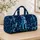 Navy Mint Geometric Dogs and Paw Prints for Rainy Day City Travel and Pet Lovers Style Quilted Weekend Bag - 4