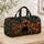 Vintage Night Circus Cat and Pumpkin Scene for Autumn Travel and Weekend Getaways Quilted Weekend Bag - 4