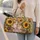 Sunflower Garden Rabbits for Relaxed Weekend Getaways and Nature-Loving Travelers Quilted Weekend Bag - 2