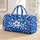 Cobalt Blue Wildflowers for Breezy Coastal Getaways, Beach Days, and Summer Travel Quilted Weekend Bag - 1
