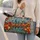Autumn Maple Leaves, Pumpkins and City Skyline for Cozy Weekend Fall Getaways Quilted Weekend Bag - 2