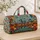 Autumn Maple Leaves, Pumpkins and City Skyline for Cozy Weekend Fall Getaways Quilted Weekend Bag - 4
