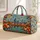 Autumn Maple Leaves, Pumpkins and City Skyline for Cozy Weekend Fall Getaways Quilted Weekend Bag - 1