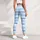Sky Blue And White Coastal Stripes For Yoga Pilates And Everyday Activewear Leggings - 5