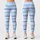 Sky Blue And White Coastal Stripes For Yoga Pilates And Everyday Activewear Leggings - 3