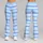 Sky Blue And White Coastal Stripes For Yoga Pilates And Everyday Activewear Leggings - 9