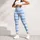 Sky Blue And White Coastal Stripes For Yoga Pilates And Everyday Activewear Leggings - 4