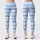 Sky Blue And White Coastal Stripes For Yoga Pilates And Everyday Activewear Leggings - 1