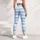 Sky Blue And White Coastal Stripes For Yoga Pilates And Everyday Activewear Leggings - 5