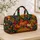 Autumn Pumpkins And Colorful Bows For Cozy Harvest Season Travel And Getaways Quilted Weekend Bag - 4