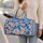 Cobalt Waves And Terracotta Starfish For Seaside Escapes And Coastal Travel Quilted Weekend Bag - 2