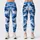 Blue Camo Motif for Yoga, Pilates, Gym Workouts and Everyday Casual Wear for Women Leggings - 3