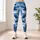Blue Camo Motif for Yoga, Pilates, Gym Workouts and Everyday Casual Wear for Women Leggings - 4