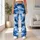 Blue Camo Motif for Yoga, Pilates, Gym Workouts and Everyday Casual Wear for Women Leggings - 11