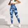 Blue Camo Motif for Yoga, Pilates, Gym Workouts and Everyday Casual Wear for Women Leggings - 5