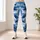 Blue Camo Motif for Yoga, Pilates, Gym Workouts and Everyday Casual Wear for Women Leggings - 6