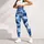 Blue Camo Motif for Yoga, Pilates, Gym Workouts and Everyday Casual Wear for Women Leggings - 5