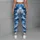 Blue Camo Motif for Yoga, Pilates, Gym Workouts and Everyday Casual Wear for Women Leggings - 4