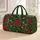 Holly Berry Candy Cane Christmas Botanicals for Festive Winter Getaways and Holiday Travel Quilted Weekend Bag - 1