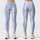 Blue White Stars And Gingham For Yoga Pilates And Everyday Activewear Leggings - 3