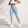Blue White Stars And Gingham For Yoga Pilates And Everyday Activewear Leggings - 5
