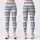 Blue And Taupe Stripes For Yoga, Pilates And Everyday Active Style For Relaxed Women Leggings - 3