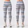 Blue And Taupe Stripes For Yoga, Pilates And Everyday Active Style For Relaxed Women Leggings - 1