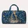 Golden Giraffes and Blue Leaves for Weekend Travel, Lakeside Days and Nature Lovers Quilted Weekend Bag - 6