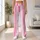 Pink and White Vertical Stripes for Yoga, Pilates, and Everyday Activewear for Women Leggings - 12